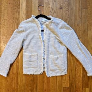 Mango fringe sweater blazer - size small